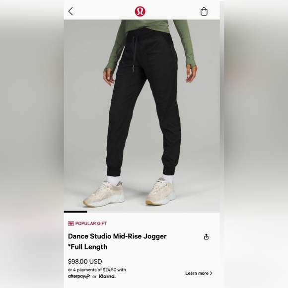 lululemon athletica Pants - Lululemon athletica Black Full-Length Jogger